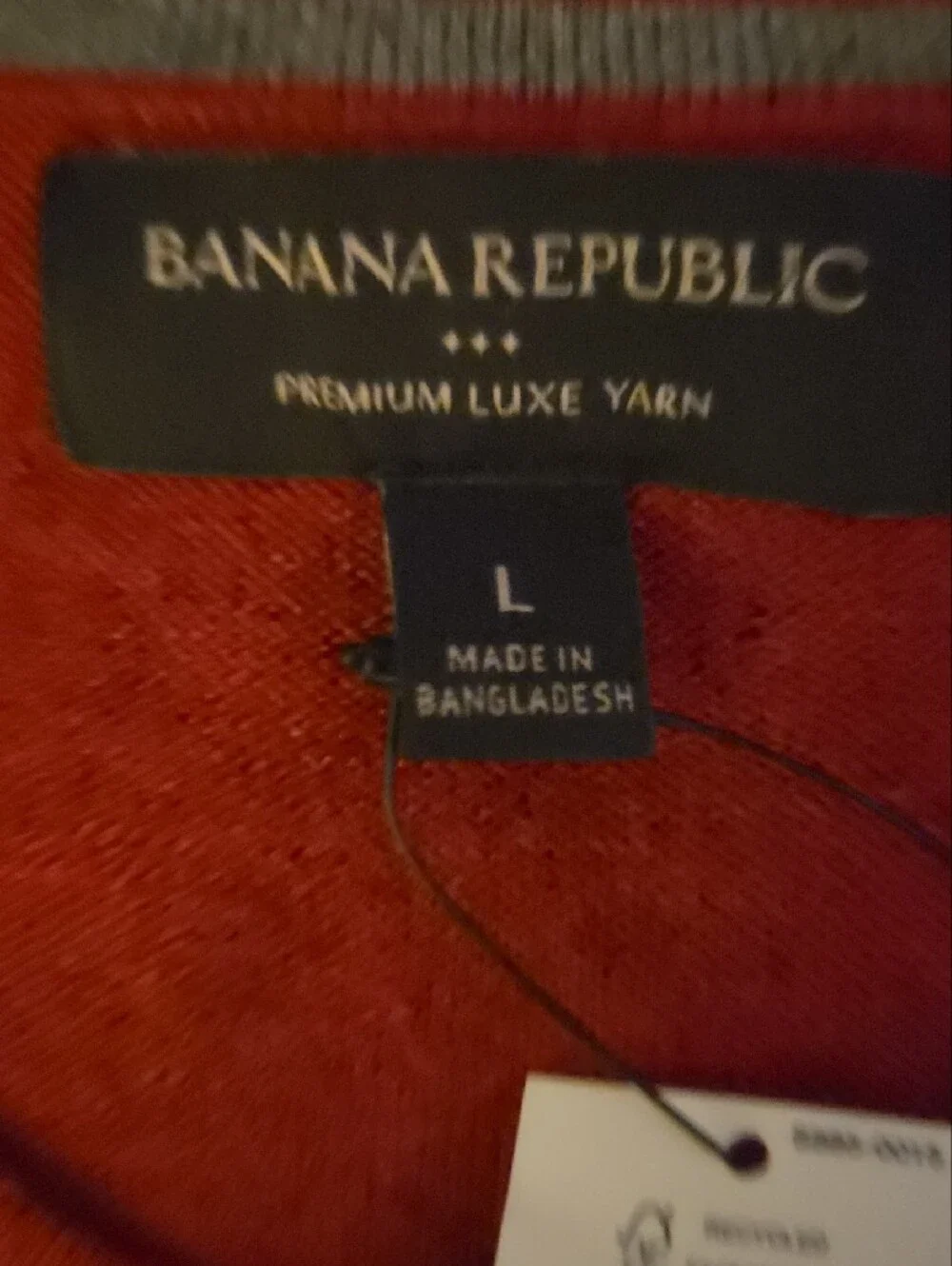 NWT Banana Republic Men's Premium Luxe Yarn Crew-Neck Sweater Dark Red L